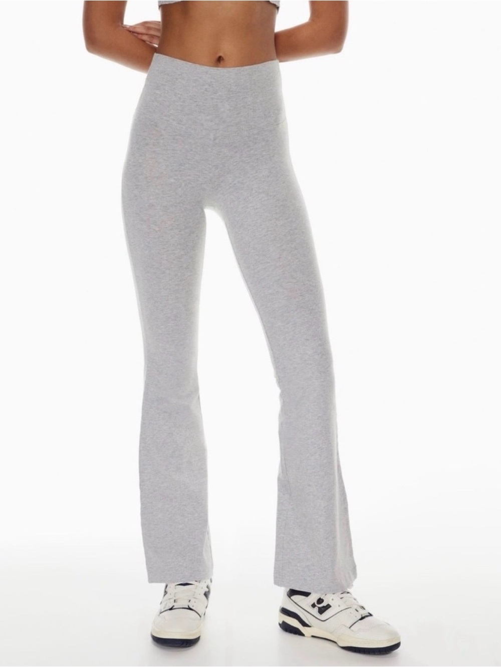 Aritzia TNA Light Heather Gray Flare Leggings